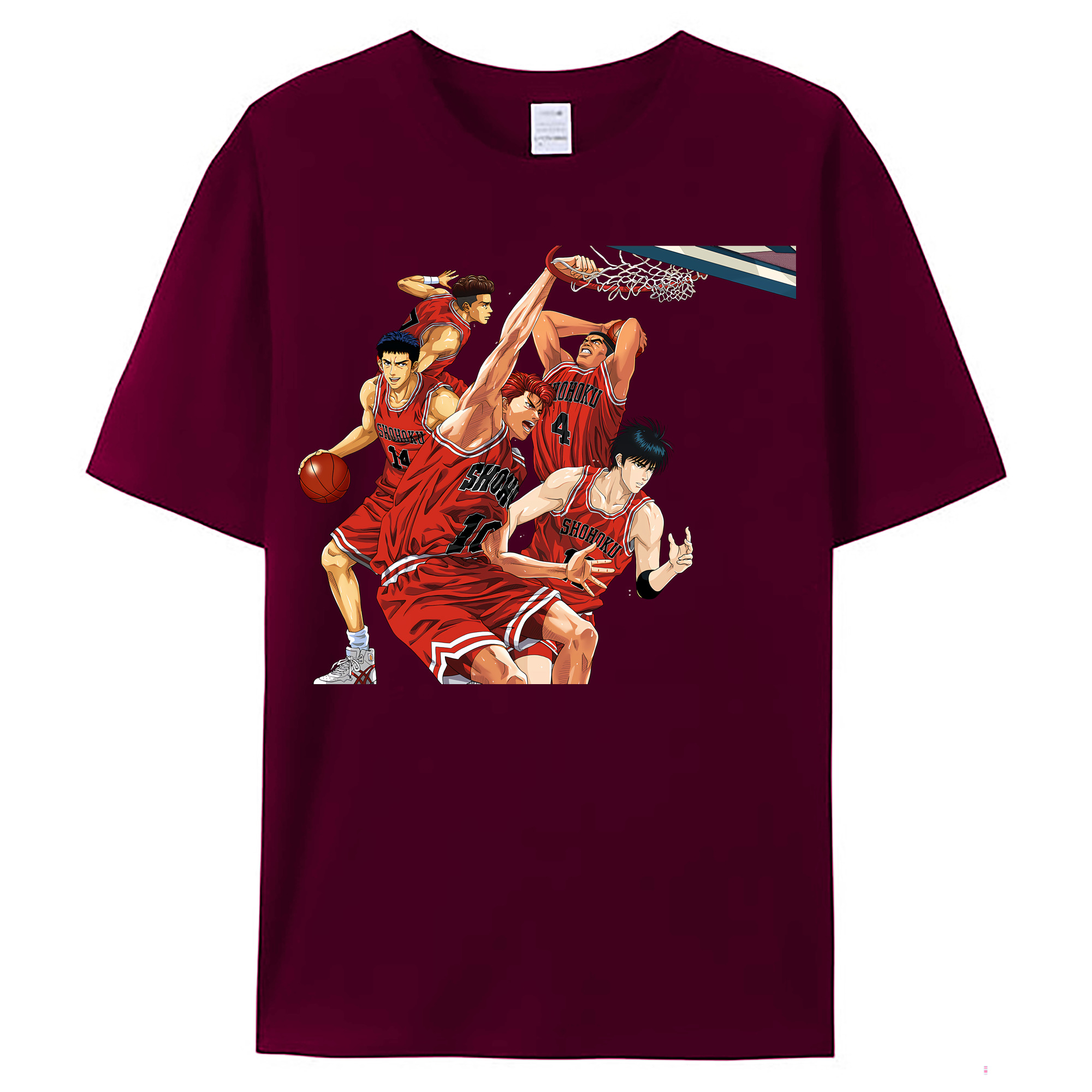 （画像用） SLAM DUNK／スラムダンク レディースカジュアルプリントTシャツ（綿100％）